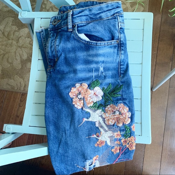 HALLHUBER stylish Asian embroidery jeans 31” waist - Picture 4 of 12